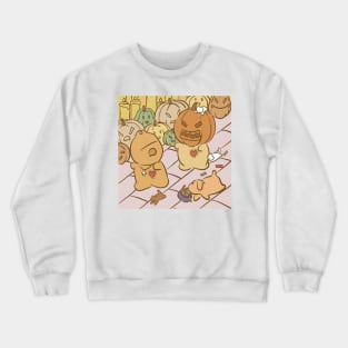 Doll wearing a pumpkin head Crewneck Sweatshirt